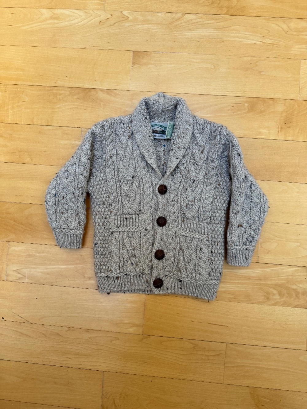NWOT Aran Crafts Toddler Size Merino Wool Cardigan